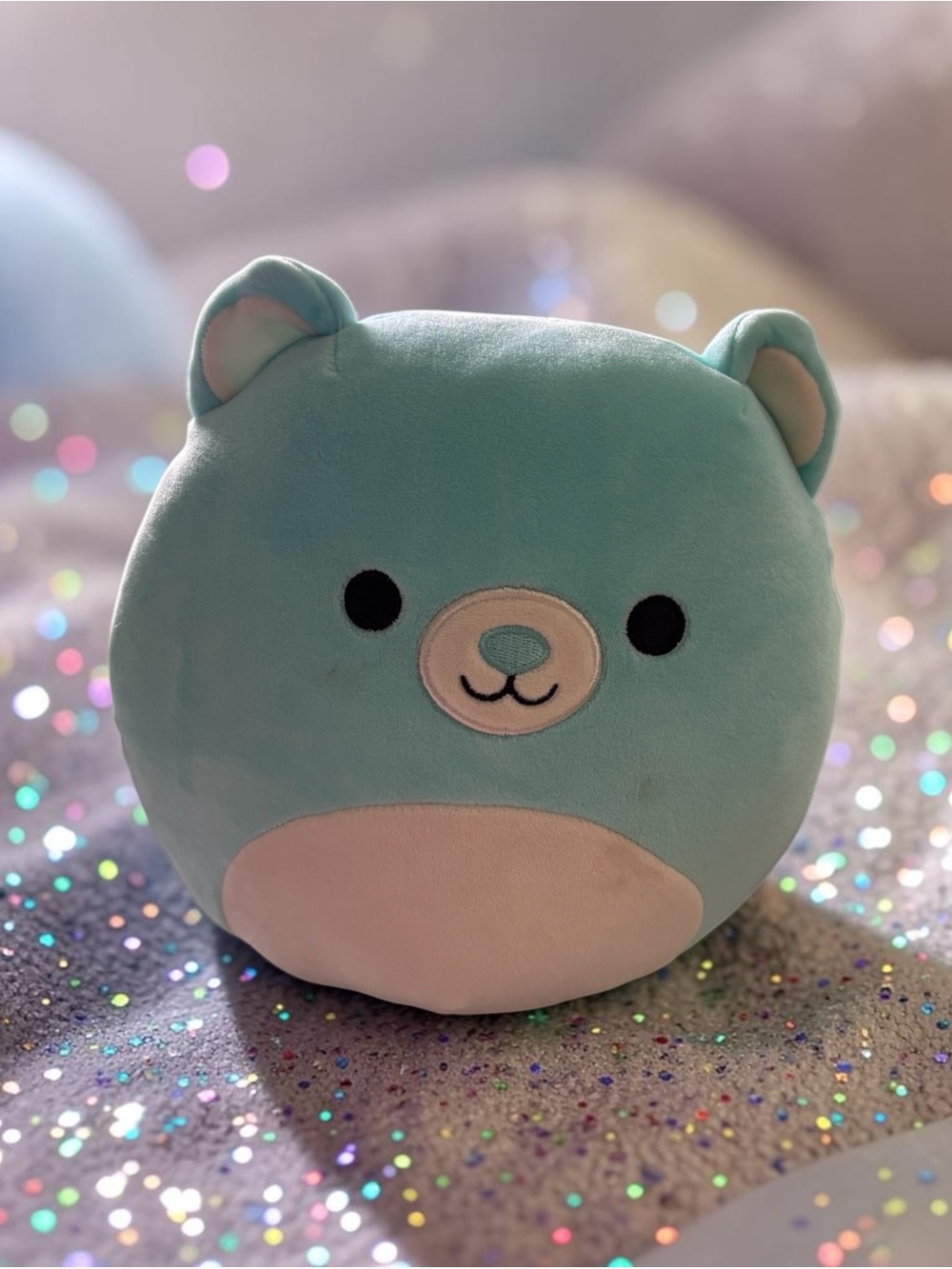Squishmallow Blue Bear Plush 8 Inch Pastel Aqua Teddy Bear Collectible